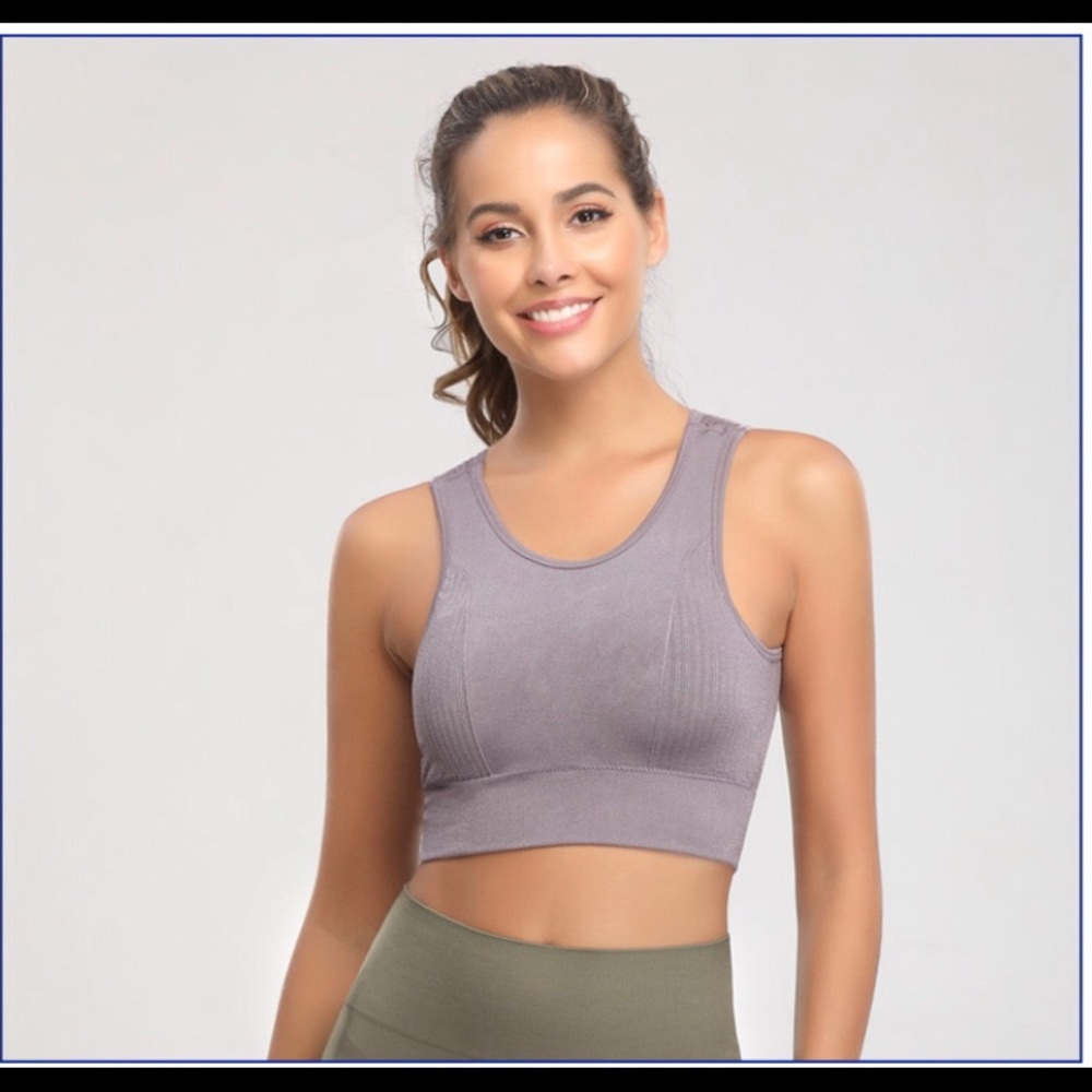 Yoga supportive dry fit sports bra (Purple)